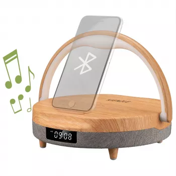 KIENZLE despertador LED con altavoz Bluetooth y cargador inalámbrico