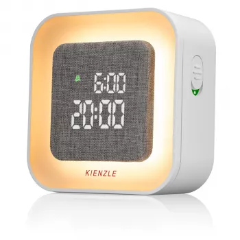 KIENZLE Reloj despertador con luz cuadrado negro