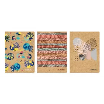 Herlitz Cuaderno A6 cuadriculado 80 hojas cubierta de papel kraft marrón