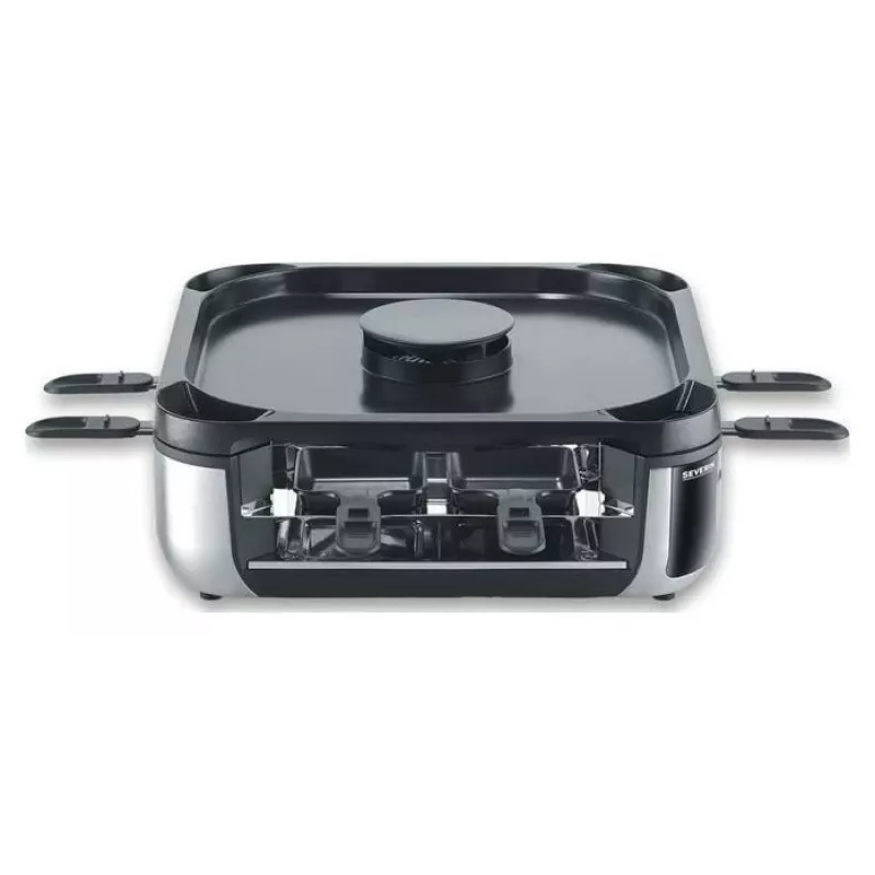 SEVERIN RG 2379 SEVENTO Grill de raclette 1400 W 8 personas negro/plateado