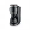 SEVERIN Cafetera de filtro con molinillo integrado, 1000 W, 8 tazas, jarra térmica, negro/acero inoxidable