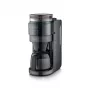 SEVERIN Cafetera de filtro con molinillo integrado, 1000 W, 8 tazas, jarra térmica, negro/acero inoxidable