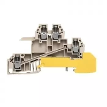 Weidmüller Borne pasante de carril, conexión por tornillo, 2,5 mm², 800 V, 24 A, beige, 50 uds.