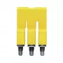 Weidmüller WQV 2.5/3 Puente transversal, 3 polos, 2,5 mm², amarillo, poliamida, UL94 V-0, 50 uds.