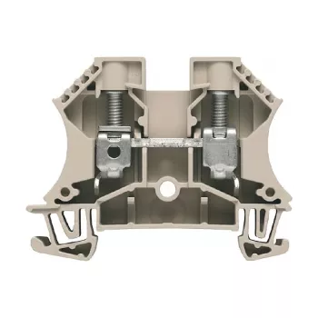 Weidmüller WDU 10 Borne pasante de carril, conexión por tornillo, 10 mm², 57 A, beige, 50 uds.
