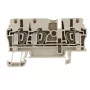 Weidmüller ZDU 2.5/3AN borne de paso, conexión por resorte, 2,5 mm², beige, 100 unidades