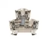 Weidmüller 1022300000 Borne pasante, 2 pisos, conexión por tornillo, 500 V, 24 A, 4 mm², beige oscuro