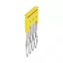 Weidmüller ZQV 2.5/4 Puente transversal, 4 polos, 2,5 mm², amarillo, 60 uds.