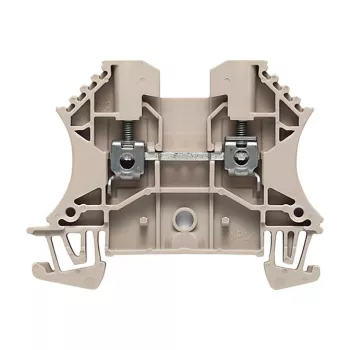 Weidmüller Borne pasante, serie W, 2,5 mm², 24 A, 800 V, beige, conexión por tornillo, montaje en carril DIN, 100 uds.