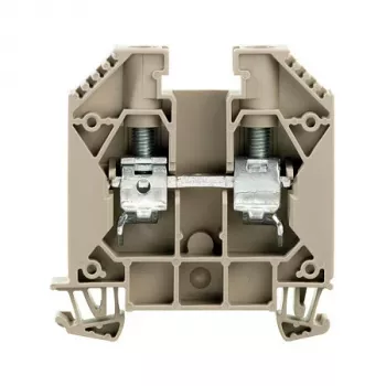 Weidmüller Borne pasante WDU 16, conexión por tornillo, 16 mm², 1000 V, 76 A, beige oscuro