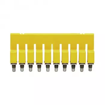 Weidmüller WQV 2.5/10 Puente transversal, 10 polos, 2,5 mm², amarillo, poliamida, 20 uds.