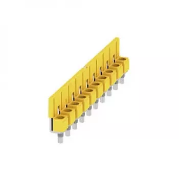 Weidmüller WQV 10/10 puente transversal, 10 polos, 10 mm², amarillo, poliamida, 20 uds.