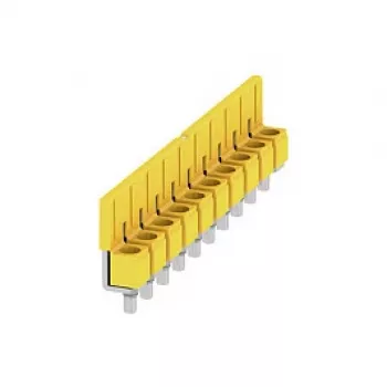 Weidmüller WQV 6/10 puente transversal, 2 polos, paso 8 mm, amarillo, poliamida, 20 uds.