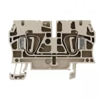 Weidmüller ZDU 4 borne de paso, conexión por resorte, 4 mm², beige, 100 uds.