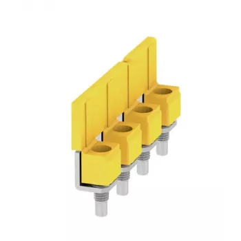 Weidmüller WQV 16N/4 puente transversal, 4 polos, 16 mm², amarillo, 50 uds.
