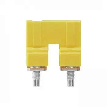 Weidmüller WQV 16N/2 puente transversal, 2 polos, 16 mm², amarillo, poliamida, 50 uds.
