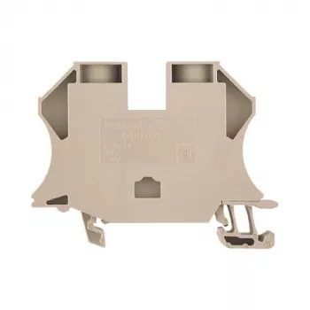 Weidmüller 1040400000 - borne de paso de conexión por tornillo de 16 mm², 1000 V, 76 A, carril DIN, beige oscuro