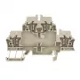 Weidmüller ZDK 2.5 borne de paso, conexión por resorte, 2,5 mm², beige, 50 unidades