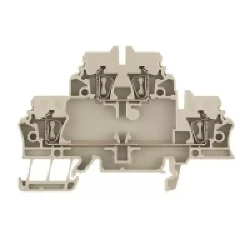 Weidmüller ZDK 2.5 borne de paso, conexión por resorte, 2,5 mm², beige, 50 unidades