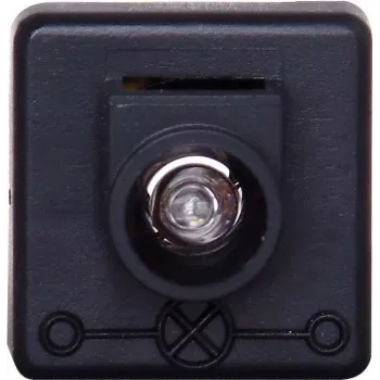 HEINRICH KOPP lámpara de neón para enchufe con interruptor, negro, 1 ud., 230V AC, luz naranja-roja