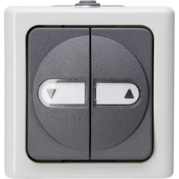 Heinrich Kopp 561556004 mecanismo interruptor de pulsación negro/blanco termoplástico IP44 10A 250V
