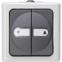 Heinrich Kopp 561556004 mecanismo interruptor de pulsación negro/blanco termoplástico IP44 10A 250V