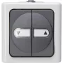 Heinrich Kopp 560956012 conmutador de superficie IP44 negro/blanco termoplástico