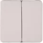Heinrich Kopp HK02 tapa de interruptor basculante doble Arctic White