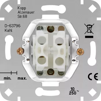 HEINRICH KOPP mecanismo interruptor de pulsación serie HK05/HK07 aluminio 503800002