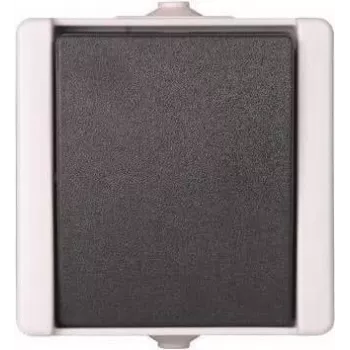 Heinrich Kopp 540656002 Conmutador, superficie, IP44, 10A, 250V, Negro/Blanco, Termoplástico, diseño Paris