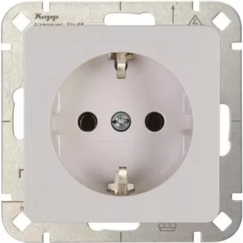 Heinrich Kopp Kopp HK02 Enchufe Schuko Blanco ártico empotrar 16A 250V Type F con protección infantil