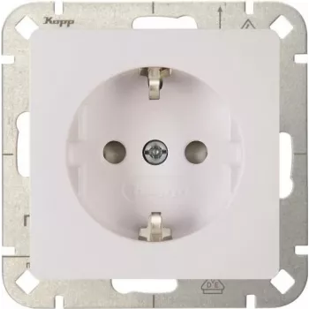 Heinrich Kopp HK05 Enchufe Schuko con protección reforzada al contacto, Blanco polar (RAL 9010), empotrar