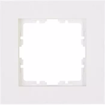 HEINRICH KOPP Marco embellecedor 1 elemento HK07 PURE (86 x 86 x 9,5 mm, IP20, fijación por clip) - Blanco puro (406829005)