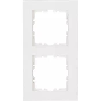 HEINRICH KOPP Marco embellecedor 2 elementos HK07 PURE (157 x 86 x 9,5 mm | IP20 | fijación por clip) - Blanco puro (406929008)