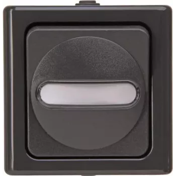 Heinrich Kopp conmutador antracita brillante BlueElectric 1 toma con lámpara de neón superficie IP44 10AX