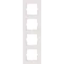 Heinrich Kopp marco embellecedor 4 tomas HK07 PURE 299,6 x 86 x 9,5 mm IP20 fijación por clip blanco brillante