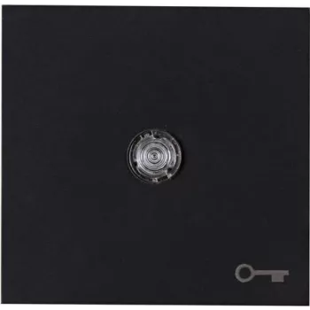 Heinrich Kopp HK07 balancín de superficie con lente, negro mate, símbolo de llave/puerta