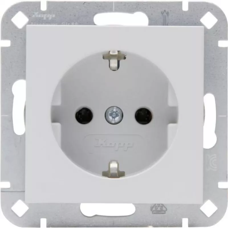 HEINRICH KOPP toma de corriente SCHUKO HK07 gris mate 1 toma superficie IP44