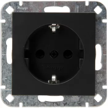 Heinrich Kopp toma de corriente SCHUKO empotrada negro mate 1 toma 16A 250V