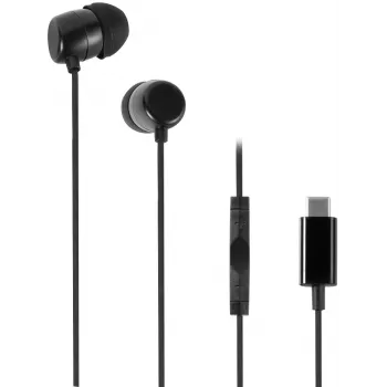 Vivanco Auriculares in-ear estéreo USB-C, negro (61752)