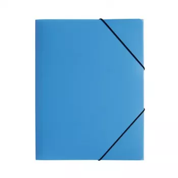 PAGNA Elastic Folder A4 PP azul claro 3 solapas goma elástica