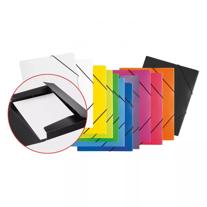 PAGNA Elastic Folder A4 PP azul claro 3 solapas goma elástica