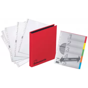 PAGNA Carpeta de anillas 2 anillas rojo DIN A4