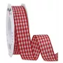 C.E. Pattberg Cinta de regalo cuadro Vichy mate rojo/blanco 25 mm x 20 m