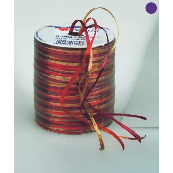 C.E. Pattberg Cinta de regalo rafia brillante rojo/oro 3,0 mm x 50,0 m