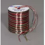 C.E. Pattberg Cinta de regalo rafia brillante rojo/marrón/verde 3,0 mm x 50,0 m