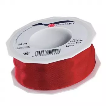 C.E. Pattberg cinta de regalo LYON brillante roja 40 mm x 25 m