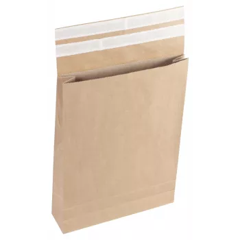 Vereinigte Papierwarenfabriken Classic sobre de envío plegado DIN B4 cierre adhesivo doble sin ventana marrón 5,0 cm de fuelle (2FVMF000512)