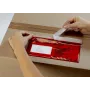 Vereinigte Papierwarenfabriken Docufix funda para documentos autoadhesiva DL albarán/factura rojo/transparente pack de 1000