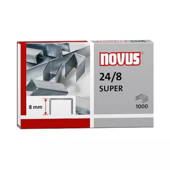Novus Dahle Novus 24/8 SUPER pack de grapas - 8 mm - 1000 grapas - acero inoxidable